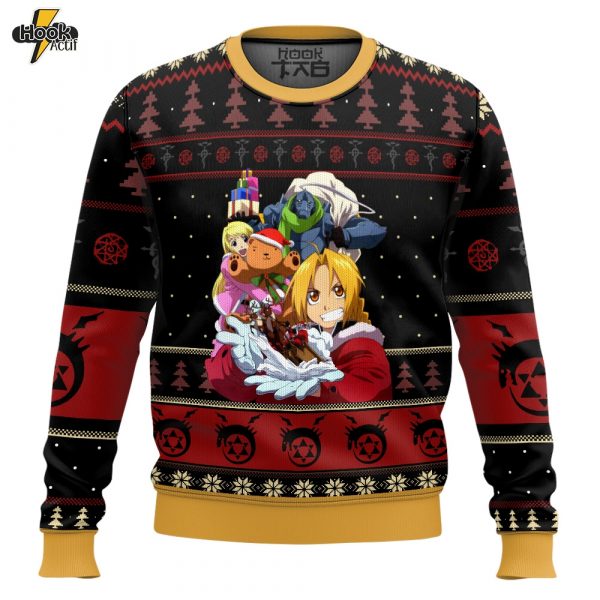 Hooktab Alchemy Holidays Fullmetal Alchemist Ugly Christmas Sweater