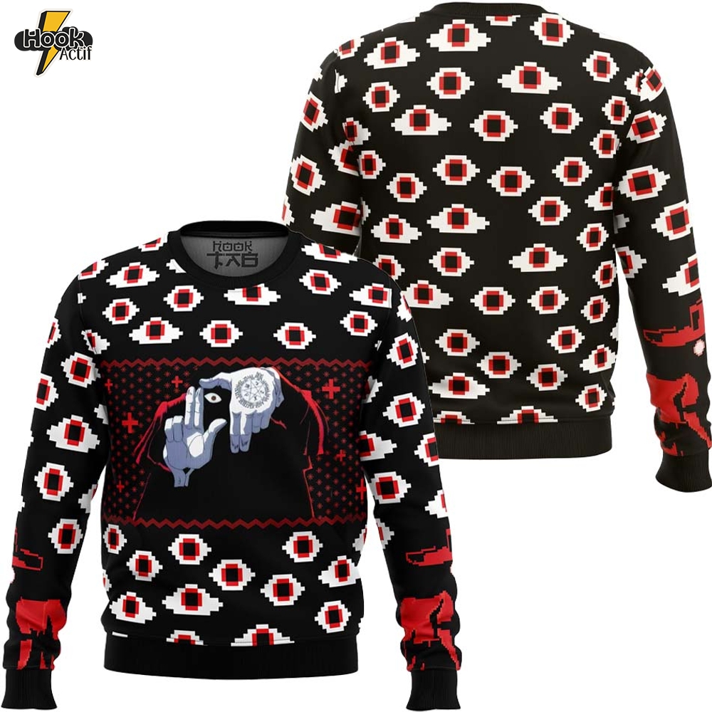 Hooktab Alucard Eyes Hellsing Ugly Christmas Sweater Hooktab Alucard Eyes Hellsing Ugly Christmas Sweater