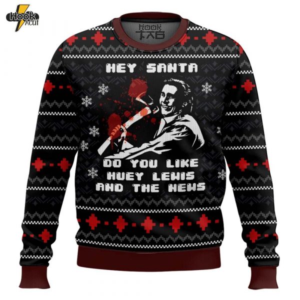 Hooktab American Santa American Psycho Ugly Christmas Sweater