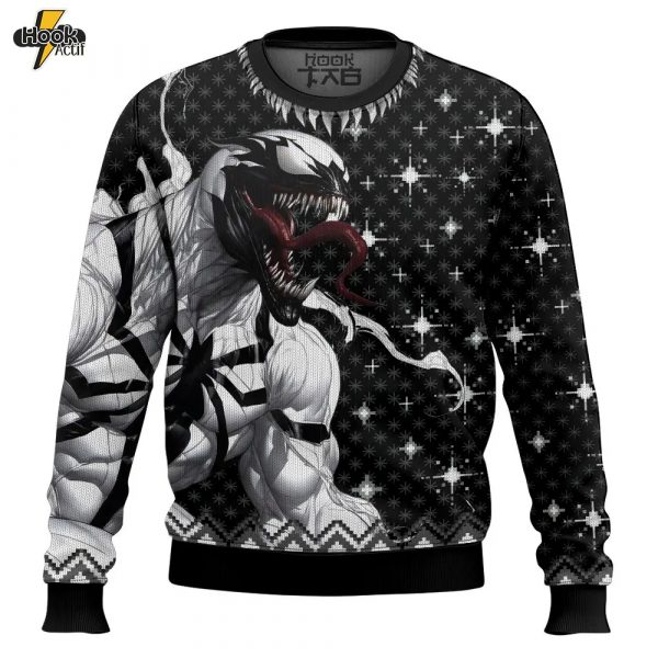 Hooktab Anti-venom Marvel Venom Ugly Christmas Sweater