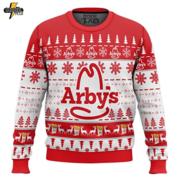 Hooktab Arby’s Fast Food Ugly Christmas Sweater