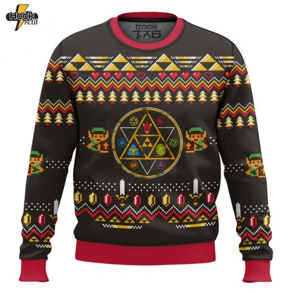 Hooktab Legend Of Zelda Rupee Ugly Christmas Sweater