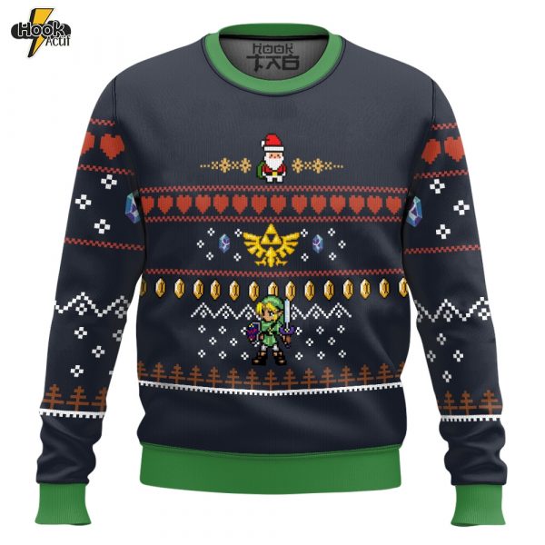 Hooktab Legend Of Zelda Santa Link Ugly Christmas Sweater