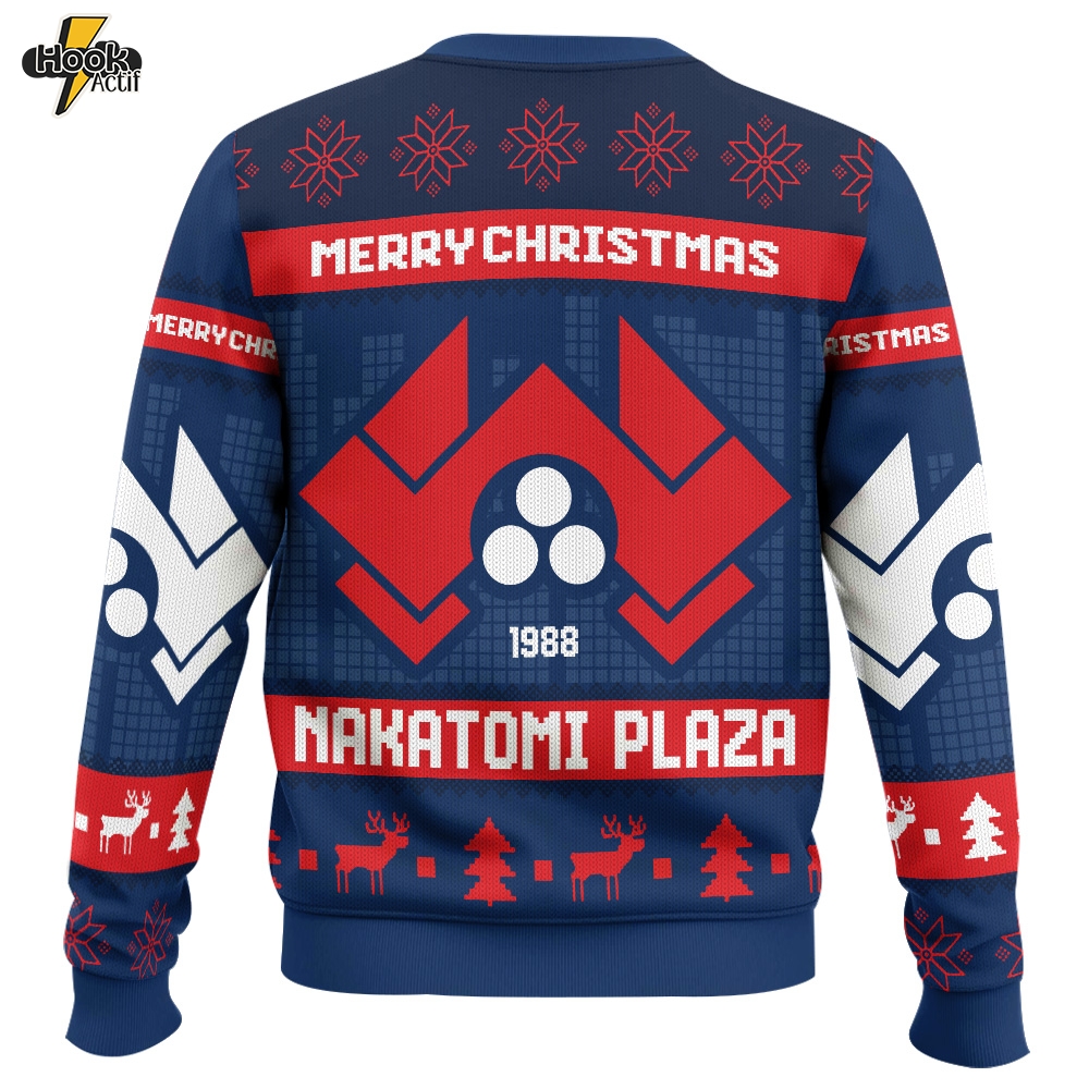 Hooktab Nakatomi Plaza Die Hard Ugly Christmas Sweater Hooktab Nakatomi Plaza Die Hard Ugly Christmas Sweater
