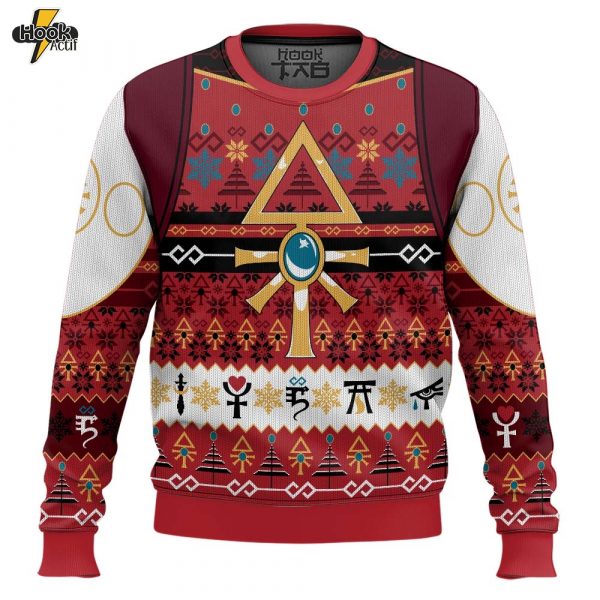 Hooktab Warhammer 40k Aeldari Advent Attire Ugly Christmas Sweater