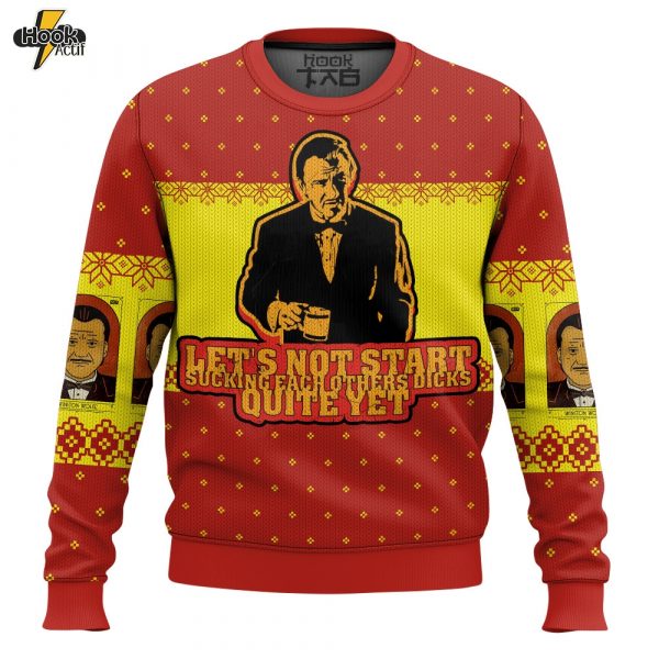 Hooktab Winston Wolf Pulp Fiction Ugly Christmas Sweater