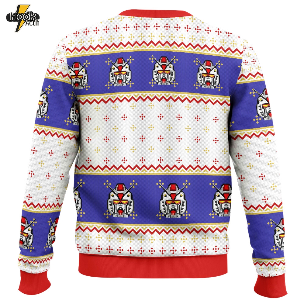 Hooktab Xmas Gundam Ugly Christmas Sweater Hooktab Xmas Gundam Ugly Christmas Sweater