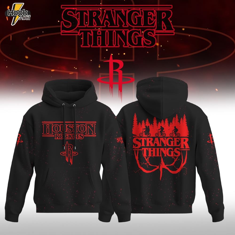 Houston Rockets x Stranger Things Night Special Editions Hoodie Houston Rockets x Stranger Things Night Special Editions Hoodie