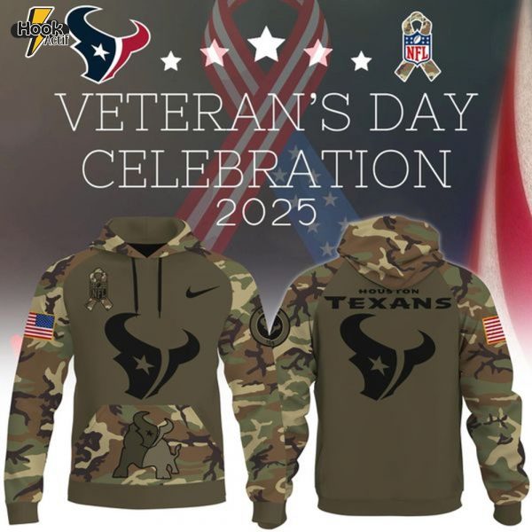 Houston Texans Camo 2025 Salute to Service Hoodie(V2)