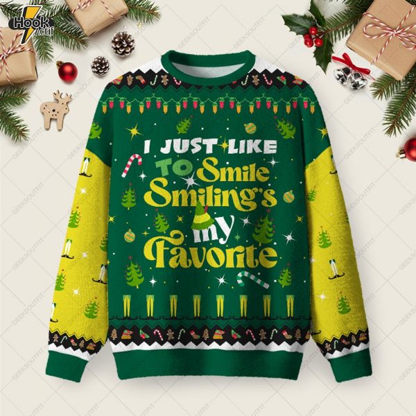 I Just Like To Smile Ugly Christmas Sweater Sweatshirt