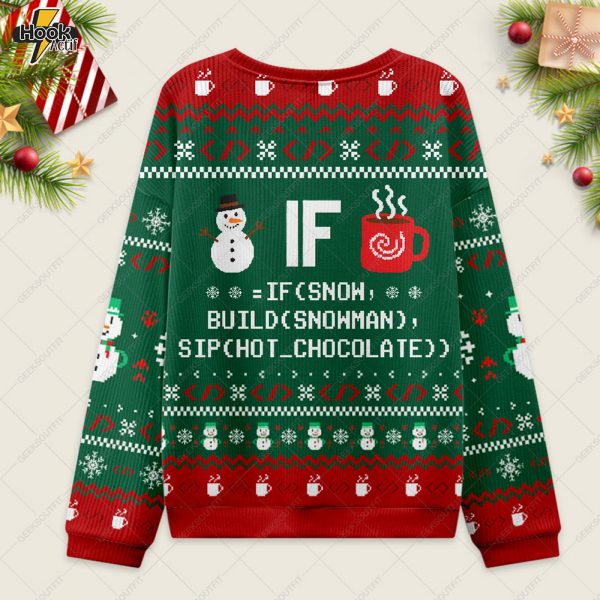 IF Code Ugly Christmas Fuzzy Fleece Sweatshirt – Buy Online at HookActif.com