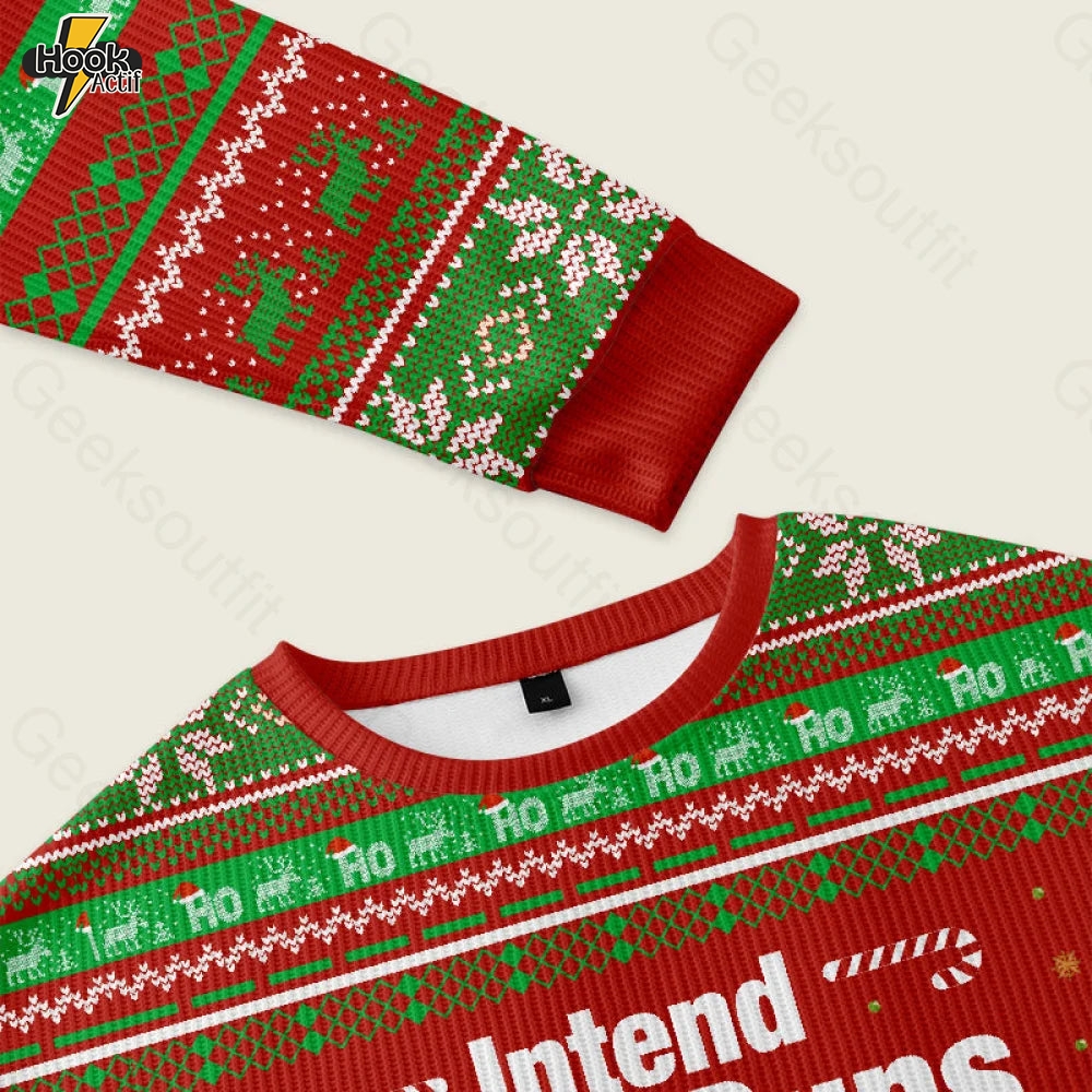 Intend Your Puns You Ho-Ho-Horrible Cowards Ugly Christmas Sweater Sweatshirt Intend Your Puns You Ho-Ho-Horrible Cowards Ugly Christmas Sweater Sweatshirt