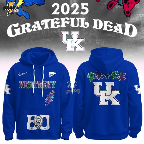 Kentucky Wildcats x Grateful Dead 60th Anniversary Hoodie Set 2025