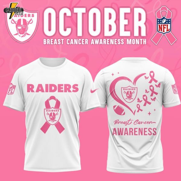 Las Vegas Raiders '' OCTOBER BREAST CANCER AWARENESS MONTH '' T-Shirt