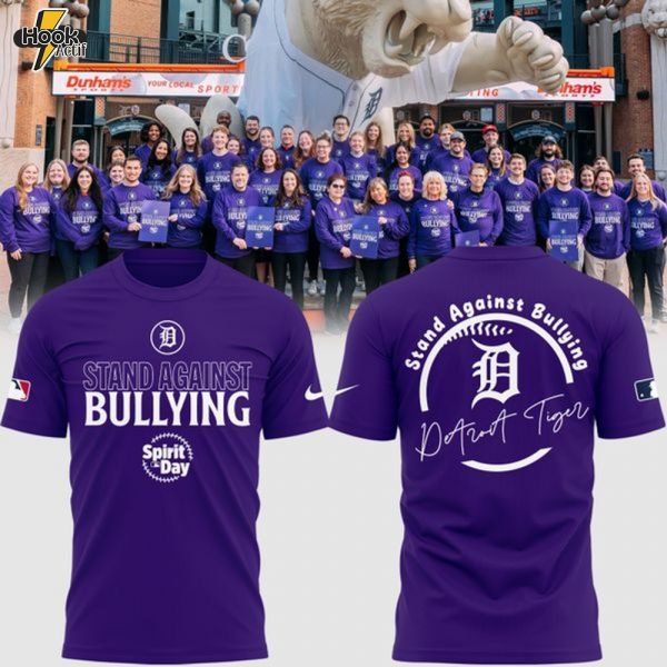 Limited Edition Detroit Tigers Stand Against Bullying Tshirt