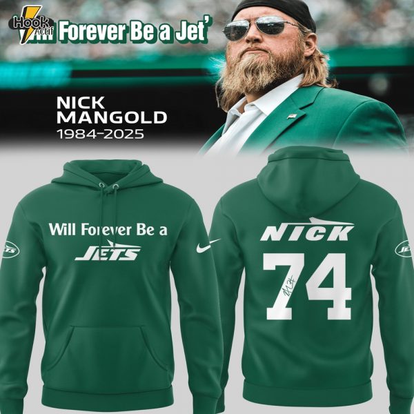 Limited Edition Jets Football ‘Will Forever Be a Jet’ Nick Mangold Green Hoodie