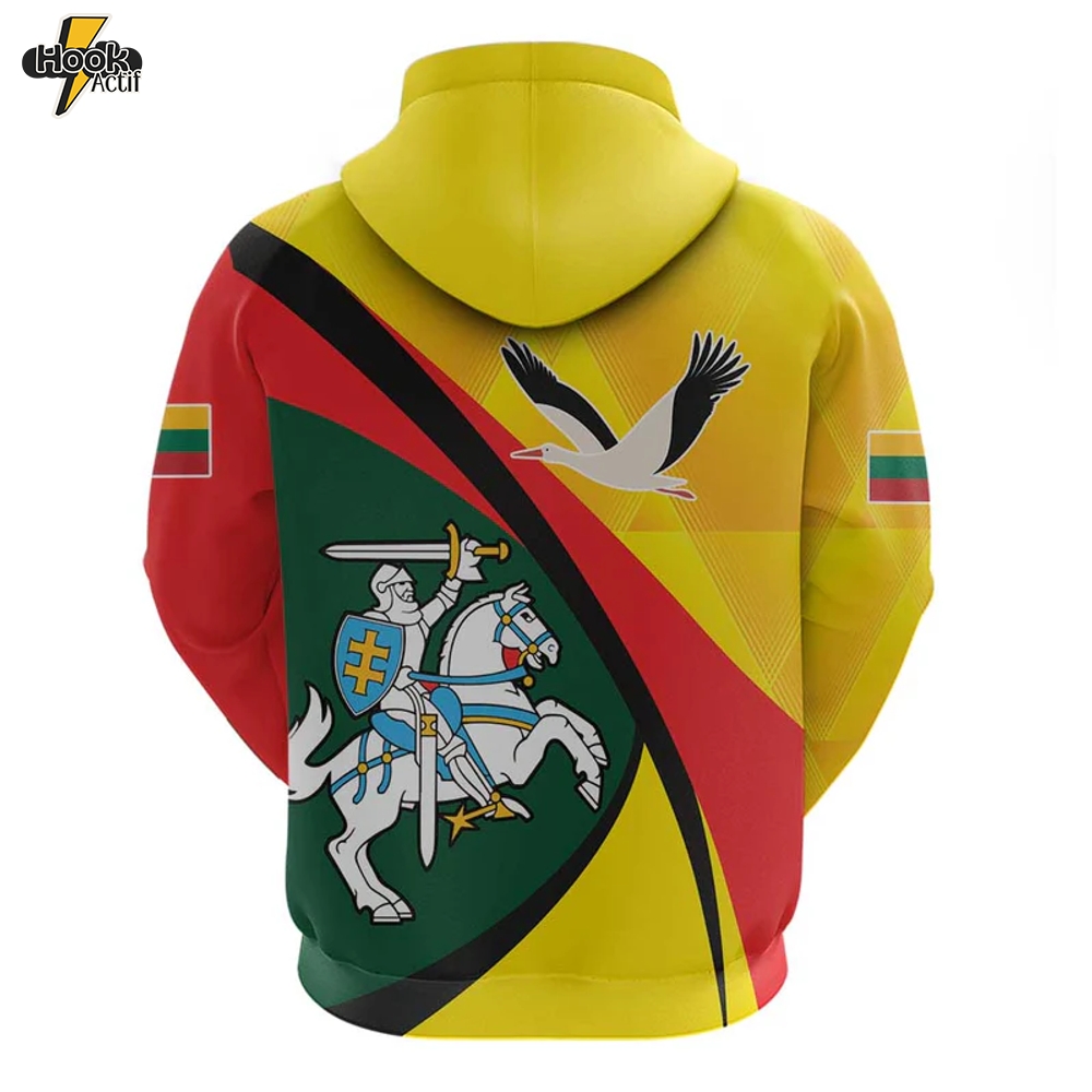 Lithuania Coat of Arms Hoodie Vytis and Gandras Lithuania Coat of Arms Hoodie Vytis and Gandras