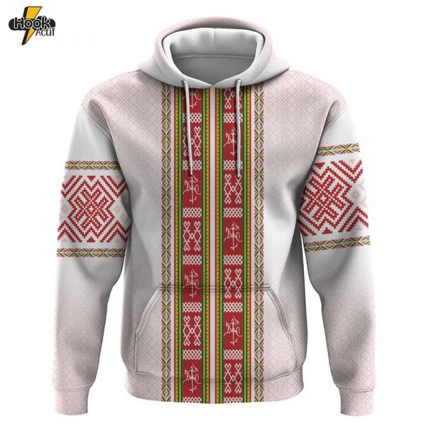 Lithuania Folk Pattern Vytis Motif Hoodie