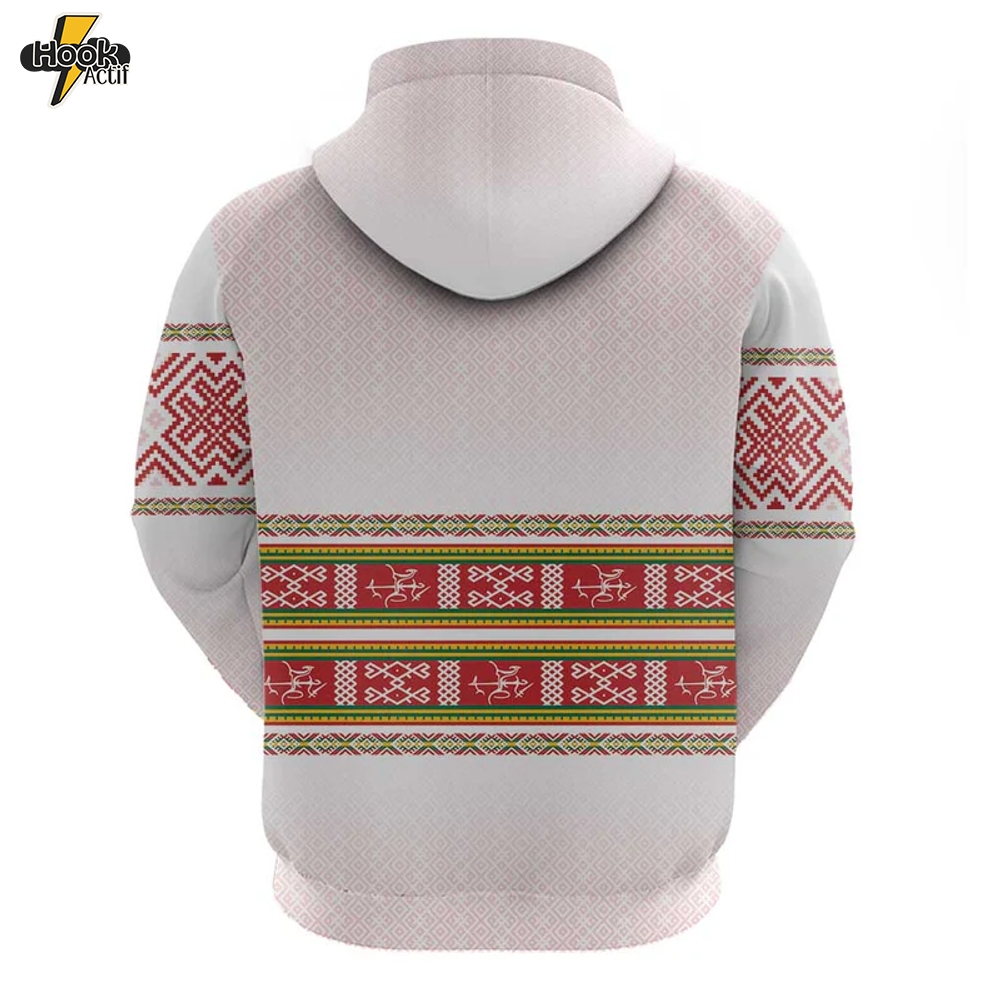 Lithuania Folk Pattern Vytis Motif Hoodie Lithuania Folk Pattern Vytis Motif Hoodie