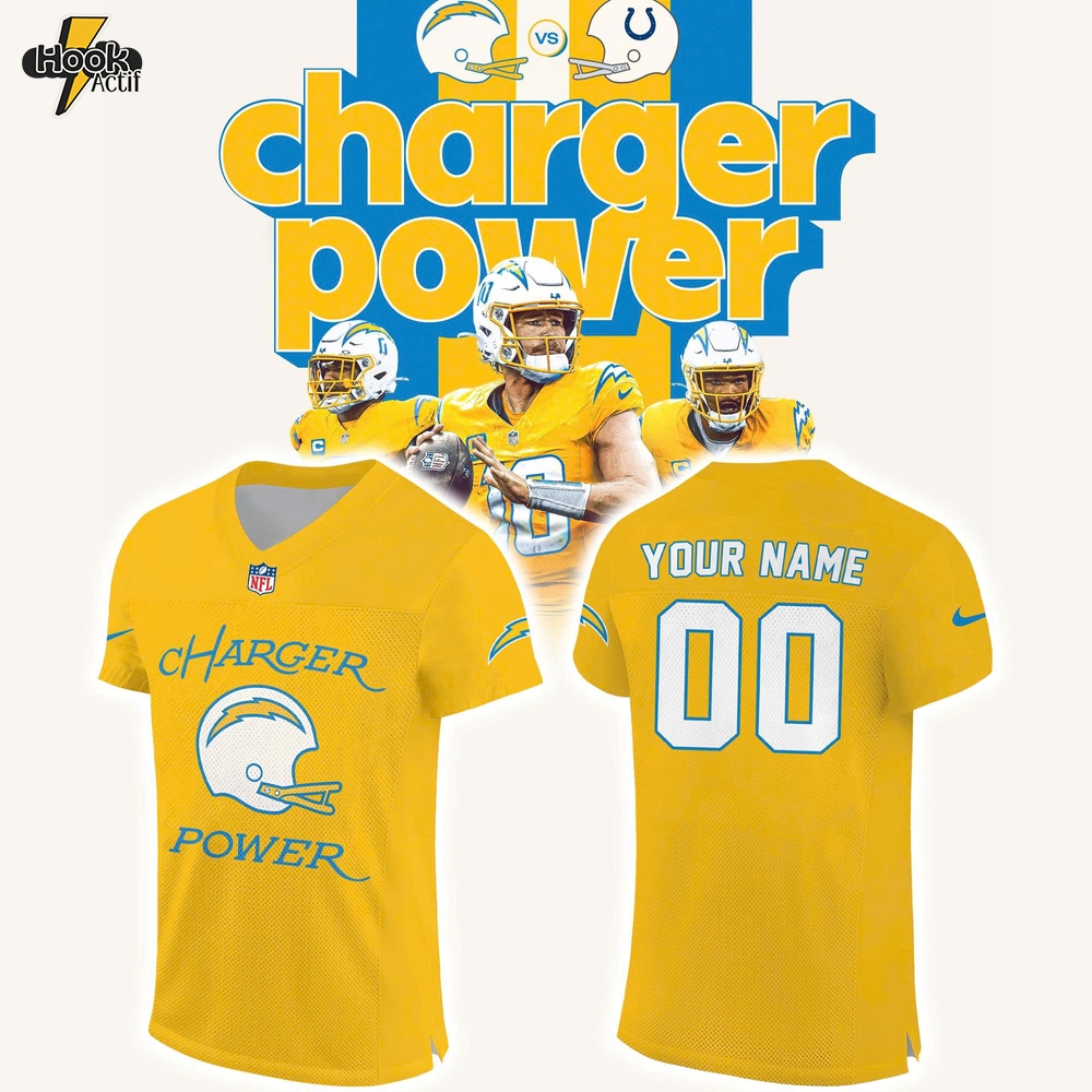 Los Angeles Chargers “Charger Power” Limited Edition Football Jersey | Joggers | Cap Los Angeles Chargers “Charger Power” Limited Edition Football Jersey | Joggers | Cap