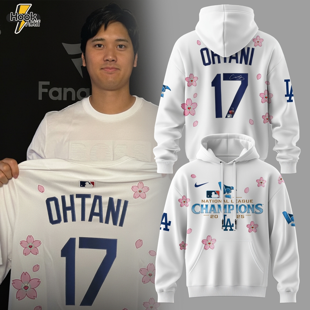Los Angeles Dodgers Shohei Ohtani 2025 NLCS Champions Hoodie Los Angeles Dodgers Shohei Ohtani 2025 NLCS Champions Hoodie