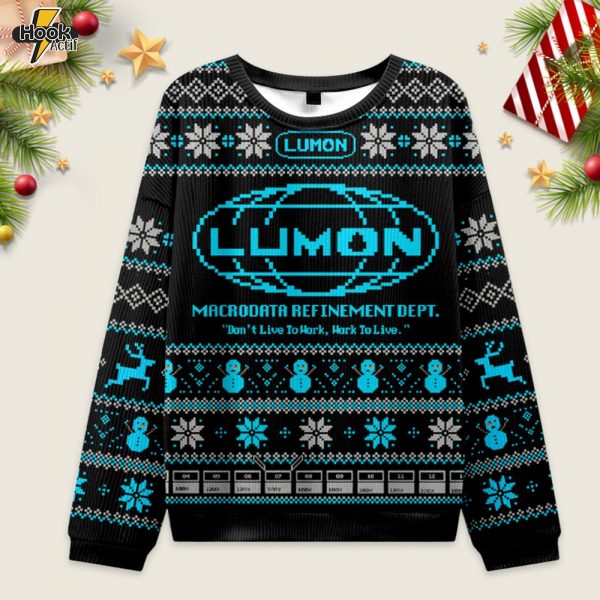 Lumon Ugly Christmas Fuzzy Fleece Sweatshirt