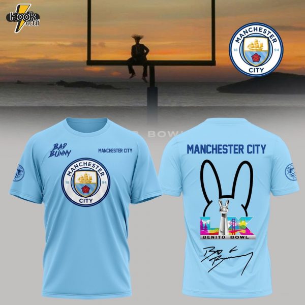Manchester City x Bad Bunny – Benito Bowl Tshirt Edition