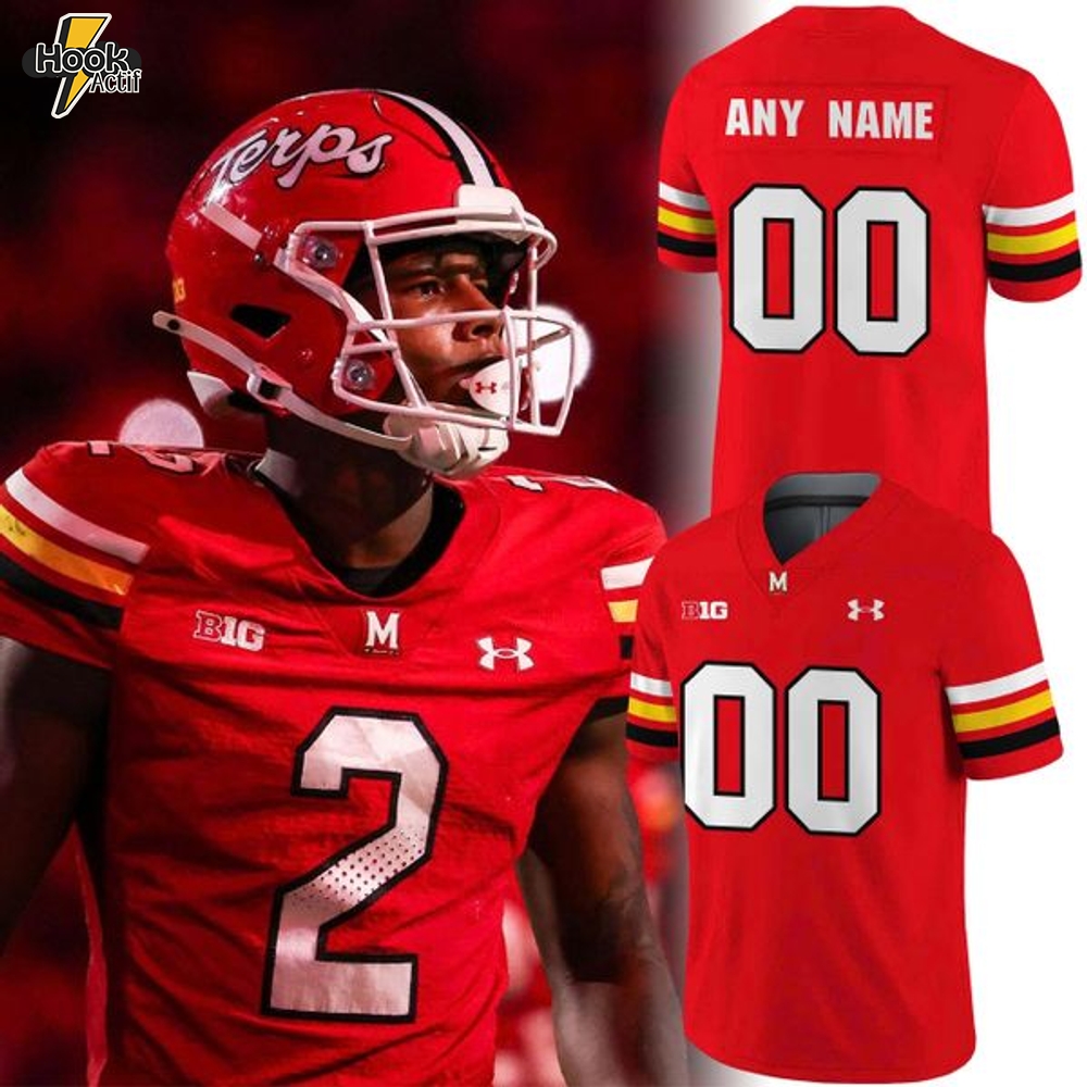 Maryland Football Classic Gameday Custom Jersey - Red - Limited Edition Maryland Football Classic Gameday Custom Jersey - Red - Limited Edition