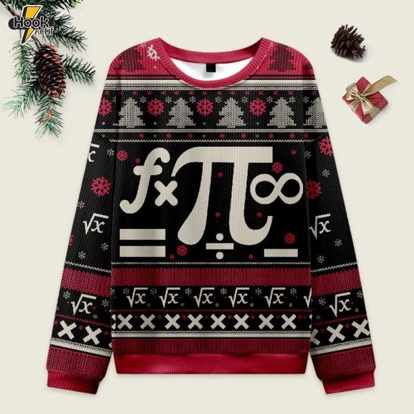Math Christmas Black Ugly Christmas Sweater Sweatshirt