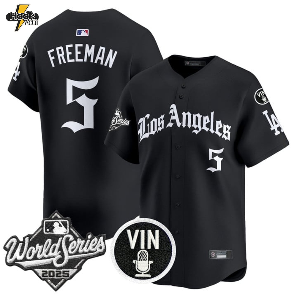 Men's Dodgers 2025 World Series Vapor Premier Limited Jersey - LA Gothic Edition Men's Dodgers 2025 World Series Vapor Premier Limited Jersey - LA Gothic Edition