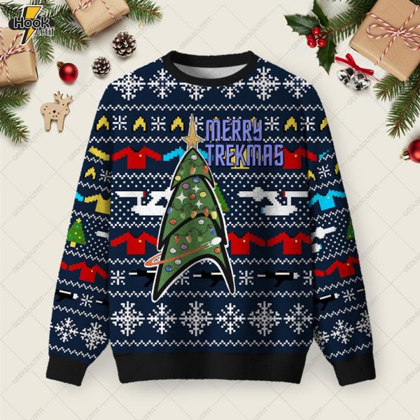 Merry Trekmas Ugly Christmas Sweater Sweatshirt