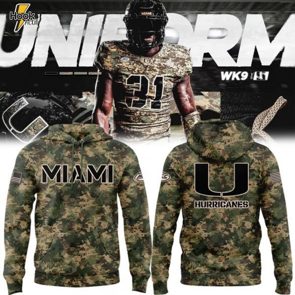 Miami Hurricanes 2025 Military Appreciation Hoodie