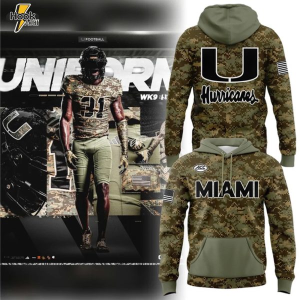 Miami Hurricanes Military Appreciation Hoodie V2