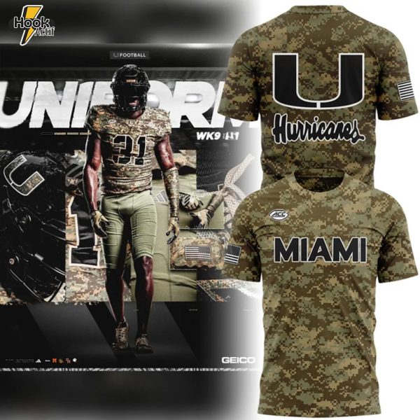 Miami Hurricanes Military Appreciation T-Shirt