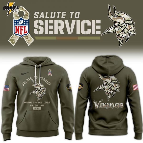 Minnesota Vikings Salue to Service 2025-2026 Hoodie