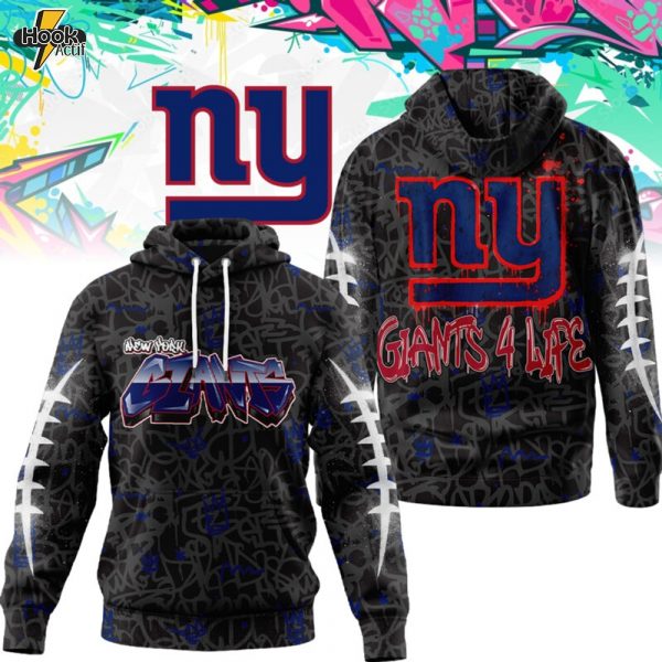 New York Giants x Graffiti My Team 4 Life-3D Unisex Hoodie