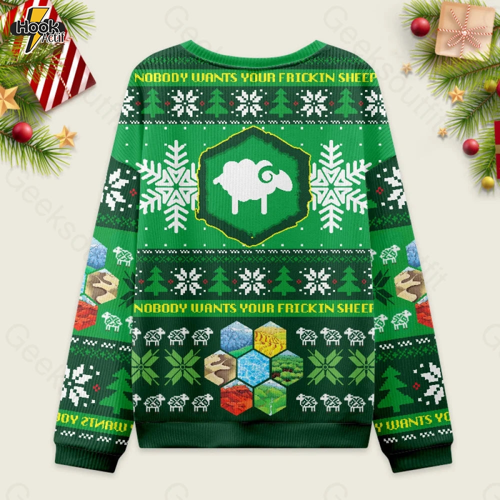 Nobody Wants Your Frickin Sheep Ugly Christmas Sweater Sweatshirt Nobody Wants Your Frickin Sheep Ugly Christmas Sweater Sweatshirt