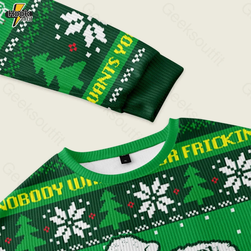 Nobody Wants Your Frickin Sheep Ugly Christmas Sweater Sweatshirt Nobody Wants Your Frickin Sheep Ugly Christmas Sweater Sweatshirt