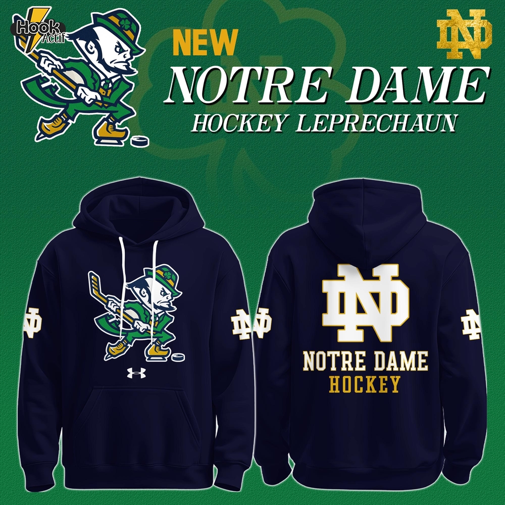 Notre Dame Leprechaun Hockey Hoodie Notre Dame Leprechaun Hockey Hoodie