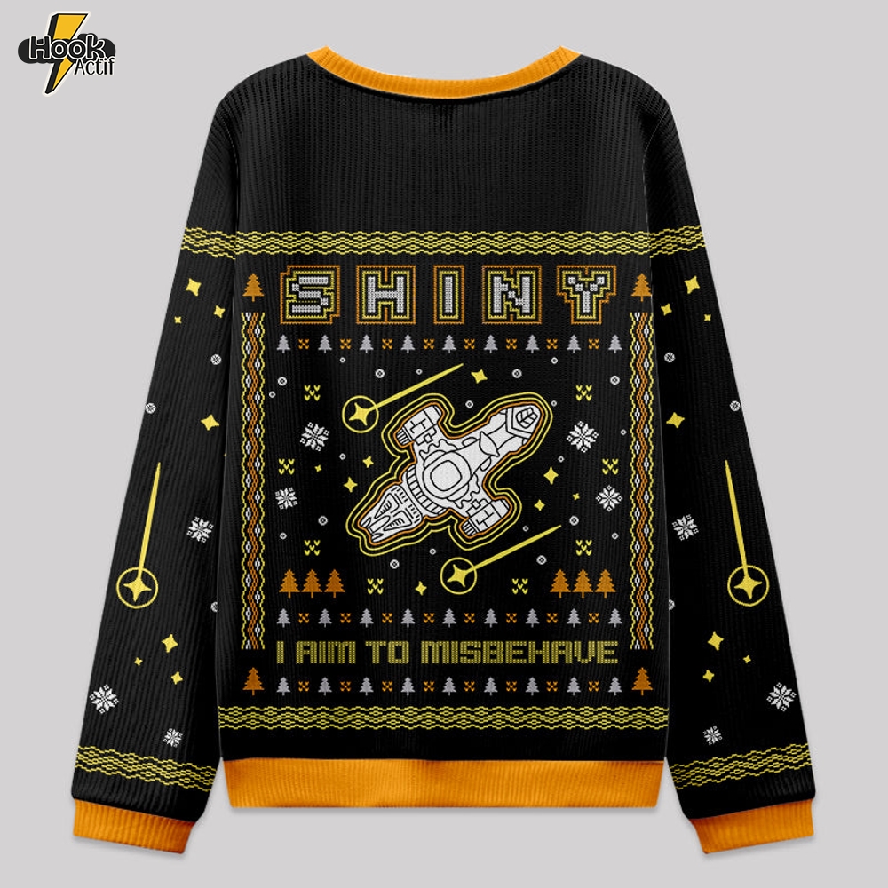 Shiny Black Ugly Christmas Sweater Sweatshirt Shiny Black Ugly Christmas Sweater Sweatshirt