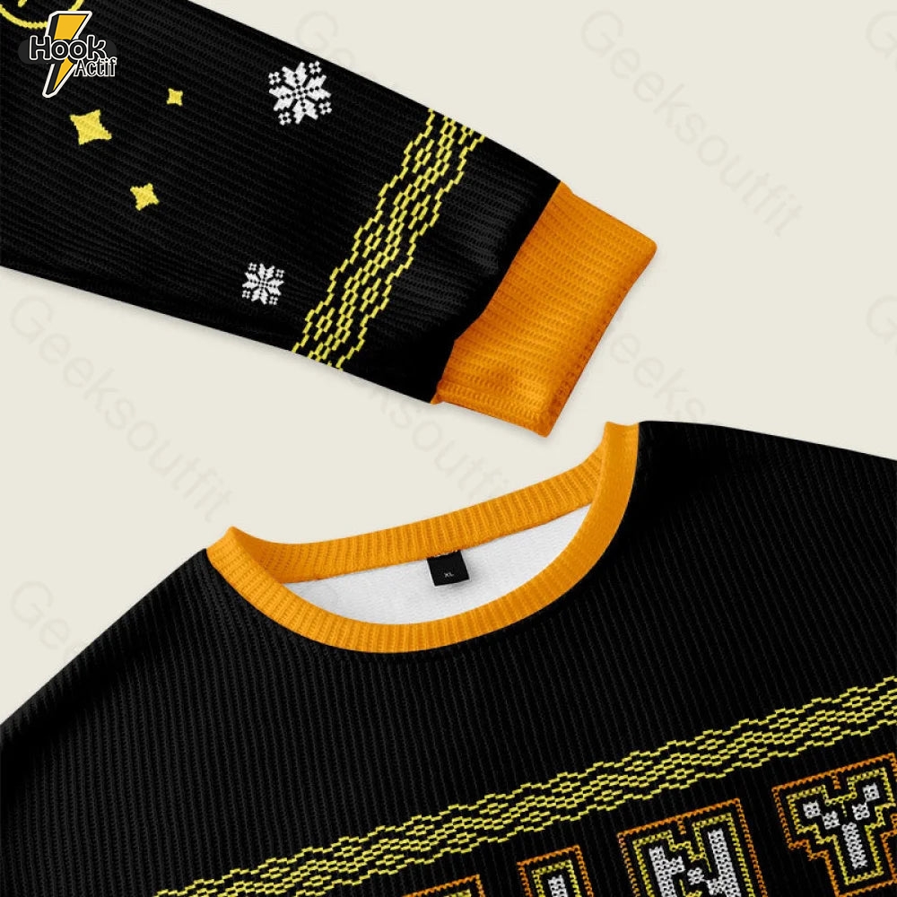 Shiny Black Ugly Christmas Sweater Sweatshirt Shiny Black Ugly Christmas Sweater Sweatshirt