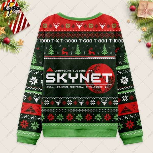 Skynet Ugly Christmas Fuzzy Fleece Sweatshirt – Buy Online at HookActif.com