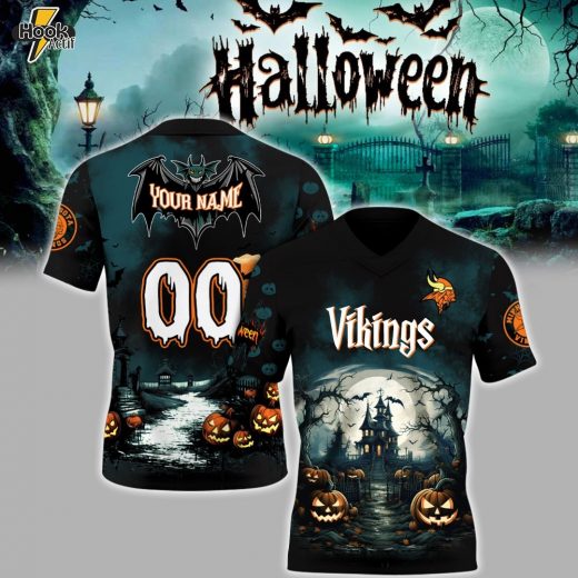 Special Edition Minnesota Vikings x Halloween-V-neck Short Sleeve Jersey