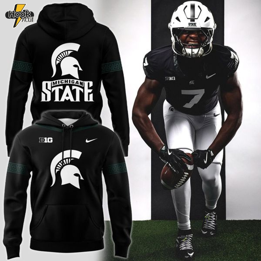 Special New Black Michigan State Spartans Alternate Uniform Hoodie Special New Black Michigan State Spartans Alternate Uniform Hoodie