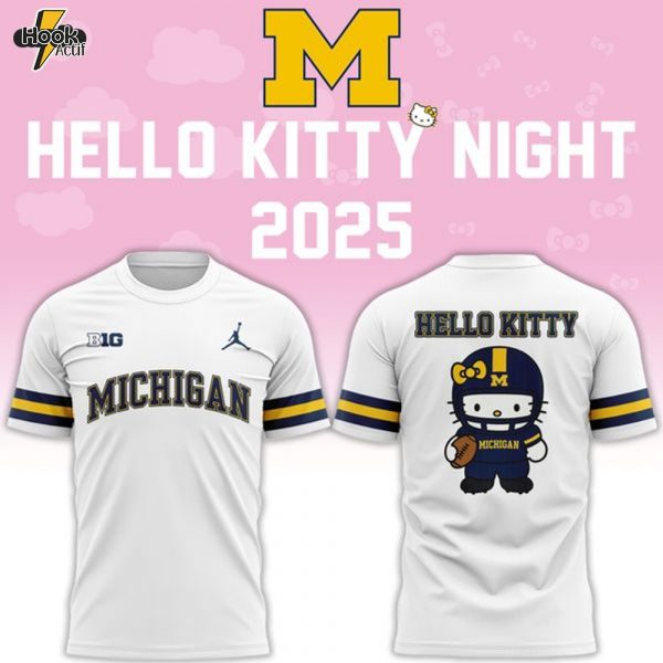 Special New Hello Kitty Michigan Football Tshirt