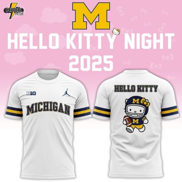 Special New Hello Kitty Michigan Football Tshirt Ver 2