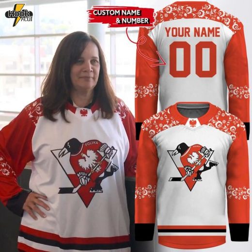 Special Pittsburgh Penguins Celebrate Polish Heritage Night Jersey