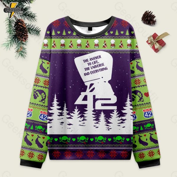 The Answer to Everything Ugly Christmas Sweater Sweatshirt