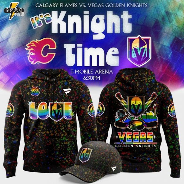 Vegas Golden Knights "Love" It's Knights Time Hoodie, Cap