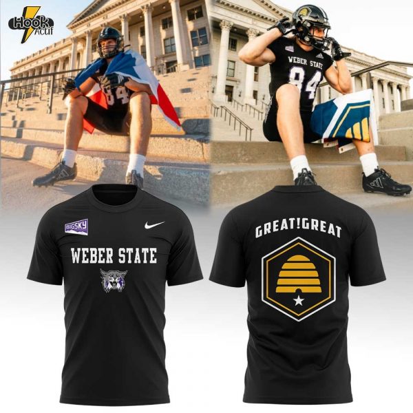 Weber State Football Celebrating the State in Weber State. Great, Great, Great State 2025 Combo Shirt